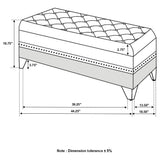 Tufted Trunk With Nailhead Trim Storage Solution - Black