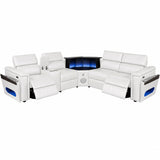 Nova - Sectional With Bluetooth Speaker, LED And Lifting Wine Cabinet