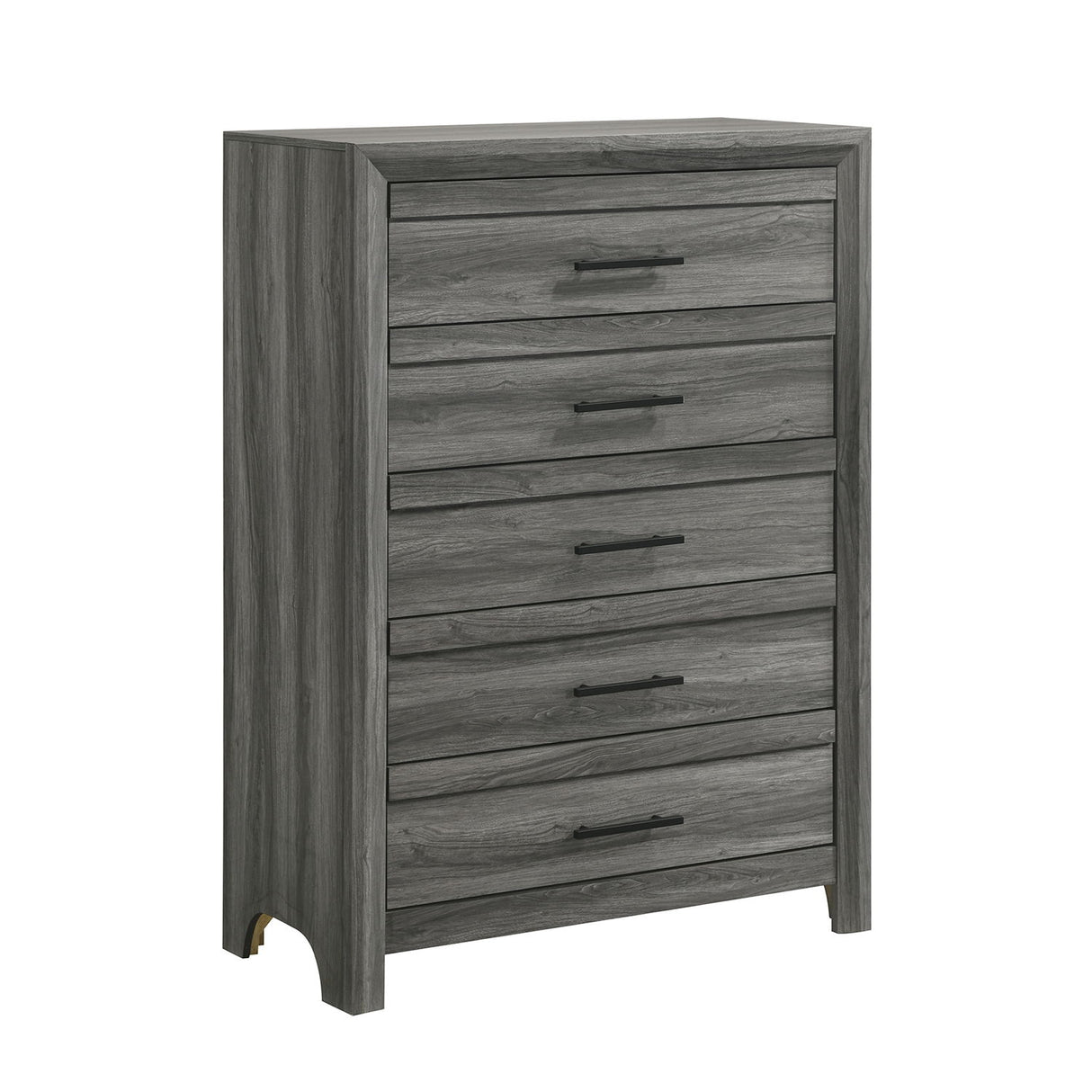 Denver - 5 Drawer Chest - Gray