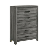 Denver - 5 Drawer Chest - Gray