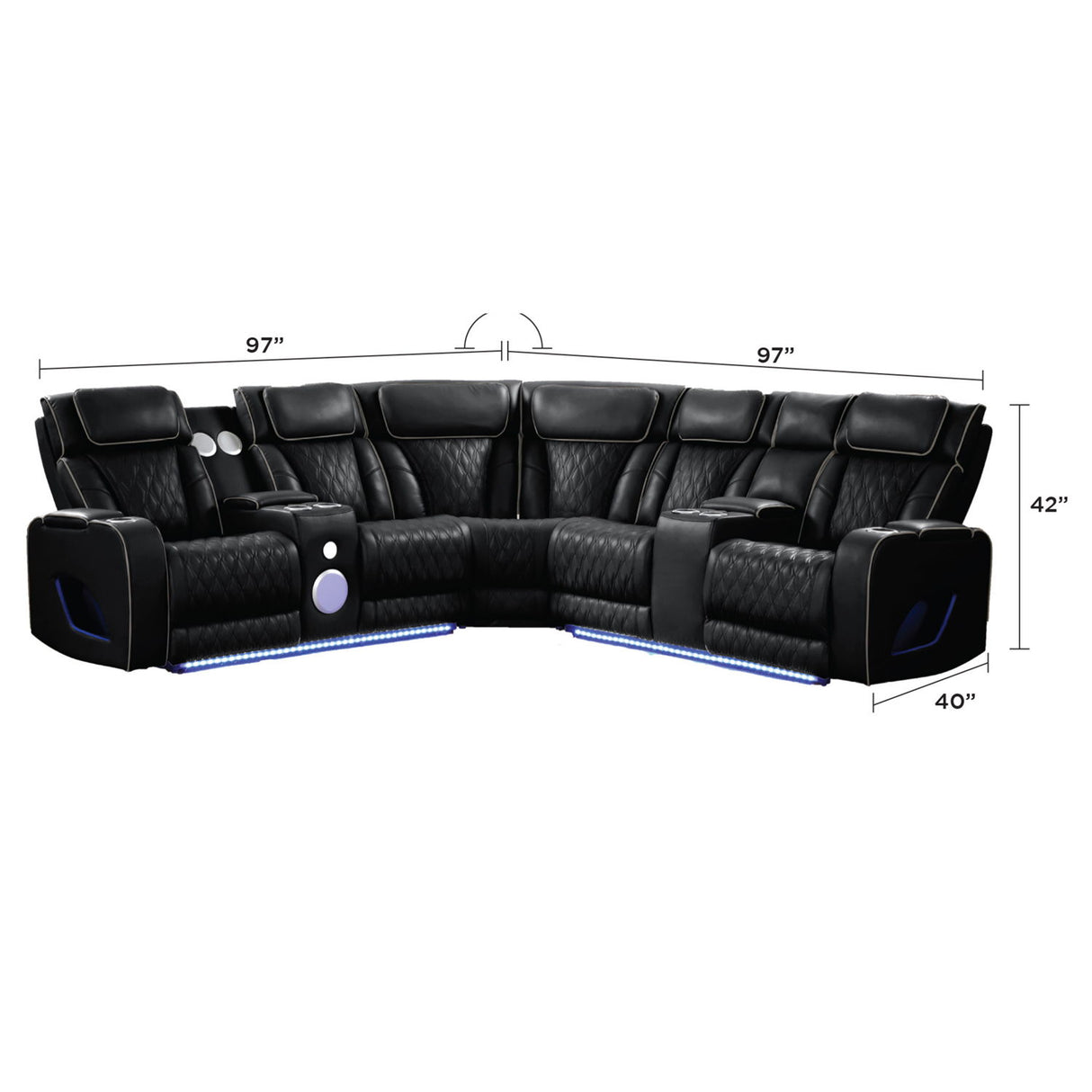 Fortuner - Power Recliner Sectional Sofa