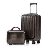 Luggage Set With Cosmetic Case, Combination Lock, Front Opening Design