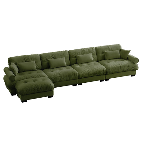 Super Comfort Oversized Modular Sectional Sofa With Movable Ottoman