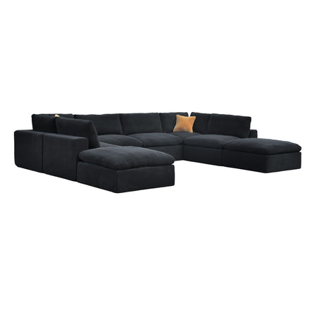 Custom Configuration Modular Sectional With Toss Pillows