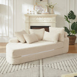 Semi Circular 2 In 1 Sofa Bed With Neck Pillow And Throw Pillows