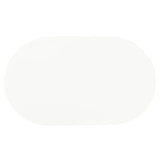Oval Dining Table - White - Metal