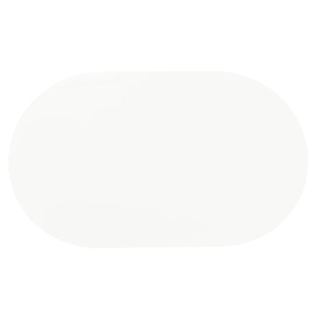 Oval Dining Table - White - Metal