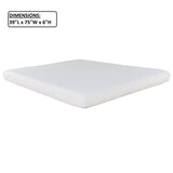 6" Firm Gel Memory Foam Mattress In A Box, Soft Double Layered Mattress Bed - White - Full