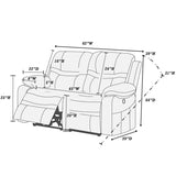 Modern Style Living Room Set With Pillow Arms