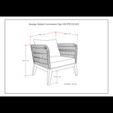 Santiago - Outdoor Conversation Chair - Slate Gray