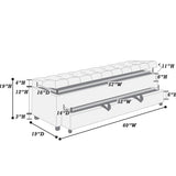 Storage Ottoman With Tufted Seat And Underseat Drawer