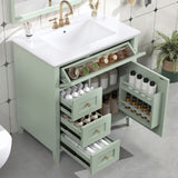 Bathroom Vanity With Sink, 3 Drawers And Adjustable Shelf, Freestanding Storage Unit