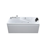 Xavier - Single Corner Massage Bathtub - Milk White