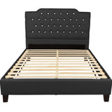 Modern Bed Frame With Tufted Upholstered Headboard