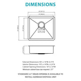 Modern Undermount Stainless Steel Kitchen Sink 16 Gauge, Deep Single Bowl