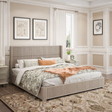 Platform Bed Frame With Headboard, Floor Standing Design