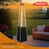 Patio Heater With Detachable Wheels, Protective Cover