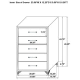 Malcolm - 5 Drawer Bedroom Chest - Black