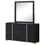 Jeremiah - 6 Drawer Dresser With Mirror - Black