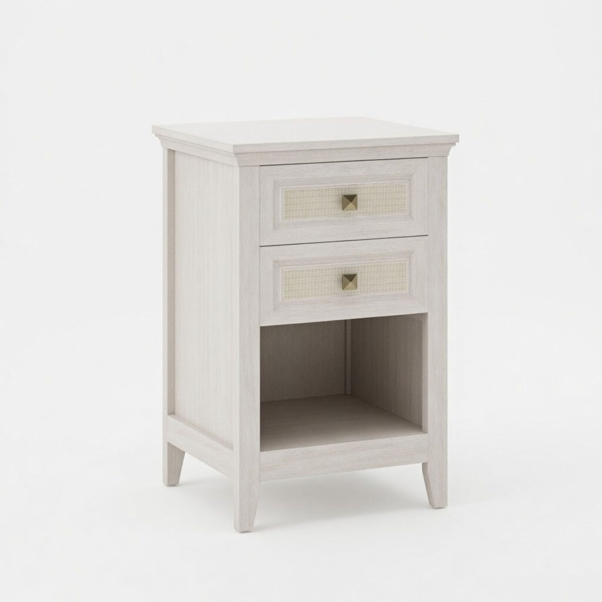 Nightstand With 2 Drawers Bedside Table