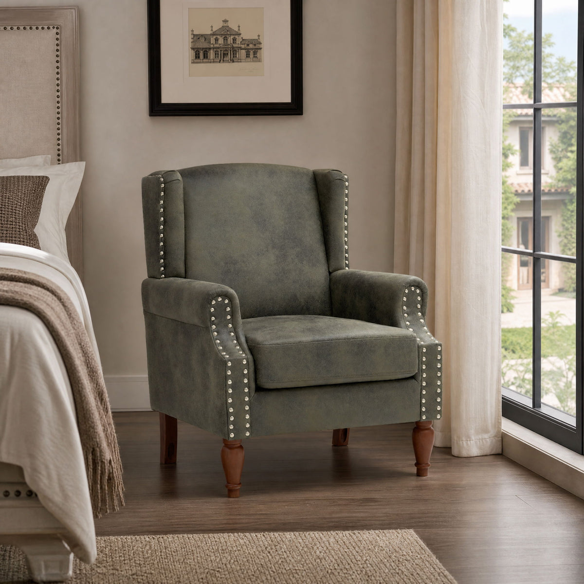 Decorative Chair With Stud Detailing