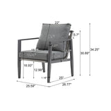 Modern Lounge Chair With Rope Accents And Cushions