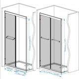 Double Sliding Shower Door With Explosion Proof Film