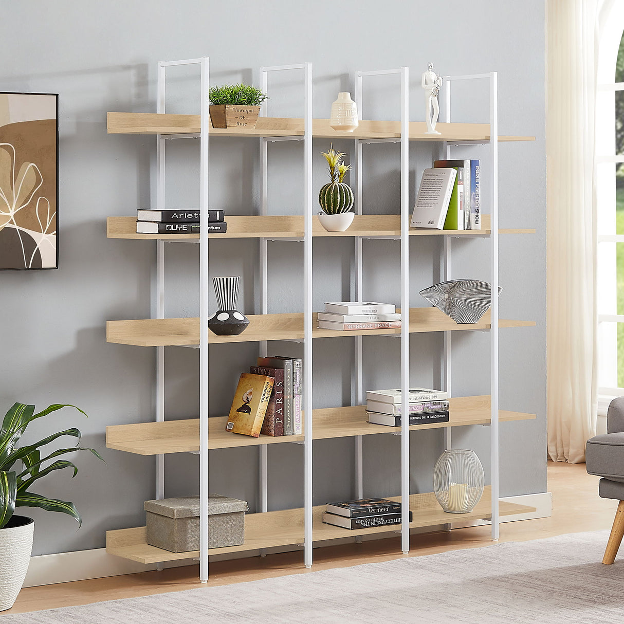 Vintage Industrial 5 Tier Bookcase