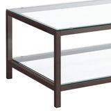 Natasha - 1 Shelf Coffee Table - Nickel