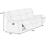1 Piece Manual Motion Sofa Console Loveseat With Plush Back Cushion And Hidden Cup Holder - Auburn