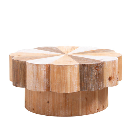Flower Shaped Coffee Center Table For Living Room - Multicolor