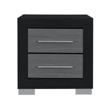 Elsa - 2 Toned Nightstand With Bar Handle And Spacious Drawers