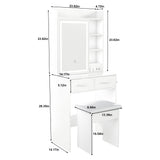 Small Makeup Vanity Desk With Adjustable LED Lights