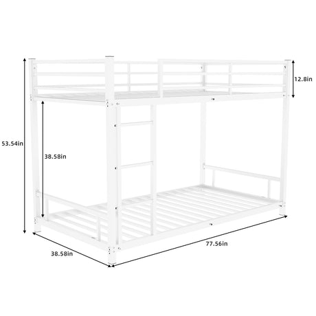 Bunk Bed With Noise Reduction And Safety Guardrail