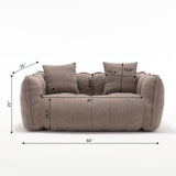 Cozy Beanbag Chair With High Resilience Foam Core For 2