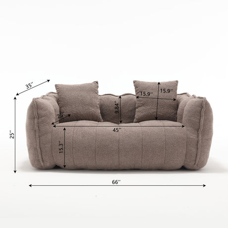 Cozy Beanbag Chair With High Resilience Foam Core For 2