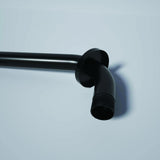16" Shower Arm With Flange, Stainless Steel, Rust Resistant Design - Matte Black