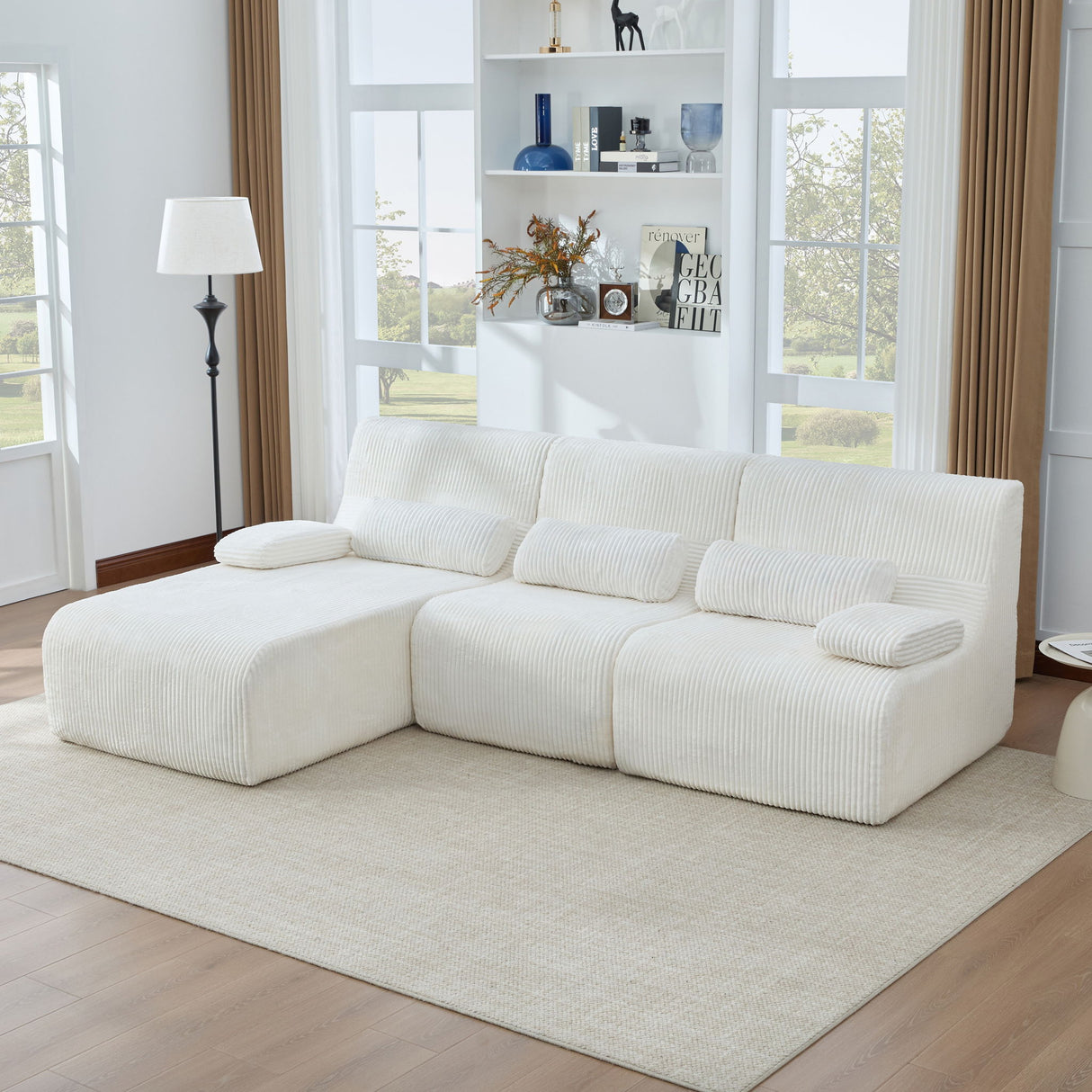 Oversized Sectional Sofa, Living Room Seating With Modular Design