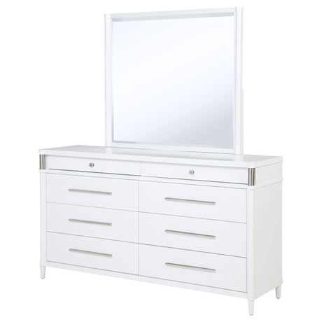 Robinson - 8 Drawer Dresser With Mirror - White
