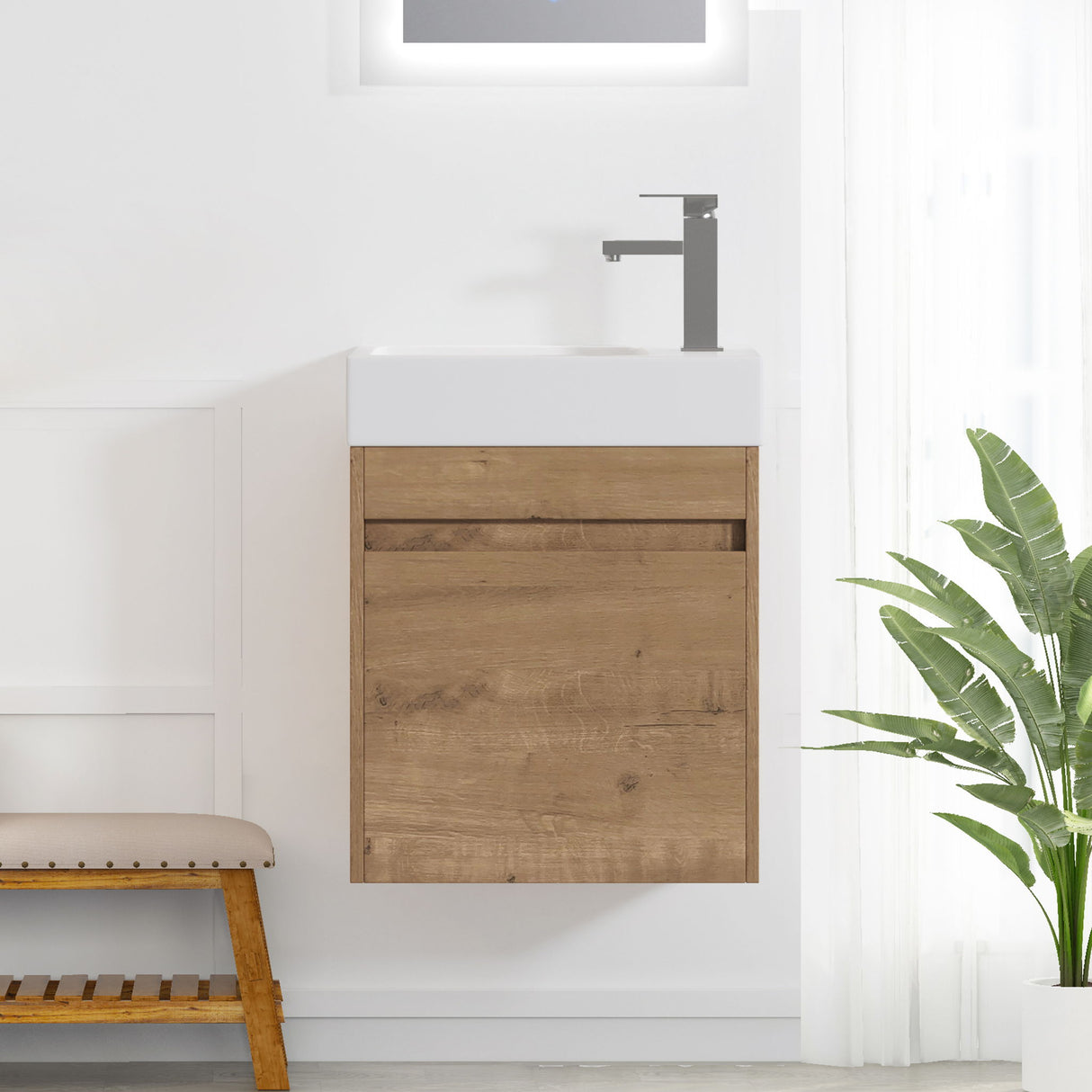 Sink Floating Bathroom Vanity With Soft Close Cabinet Door