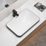 Undermount Bathroom Sink, Vessel Basin For Vanity Countertop - Black White