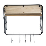 Laundry Rack With Accordion Design - Brown / Black - Black Brown