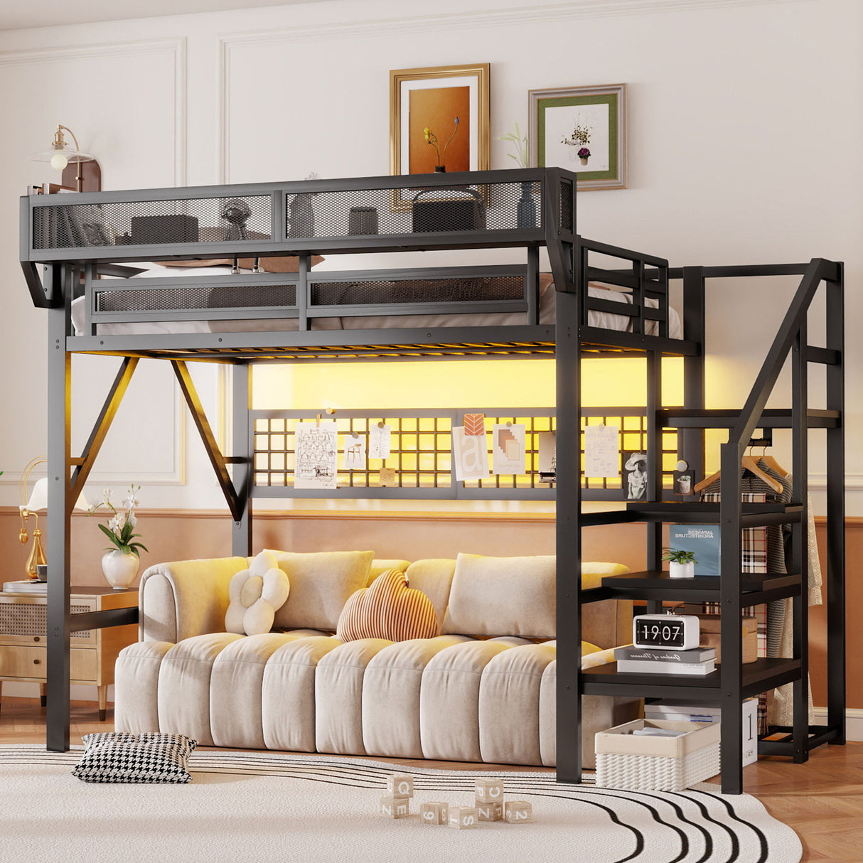 Loft Bed With Stairs And Storage