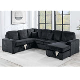 Modern Design Convertible Sectional Storage Bed With USB Port