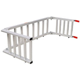 Ramp For Motorcycle / Lawn Mower / ATV, 2 In 1 Ramp And Tailgate Extender - Silver