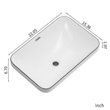Undermount Bathroom Sink, Vessel Basin For Vanity Countertop - Milk White / Black