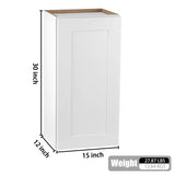 Shaker Wall Cabinet With 2 Adjustable Shelves