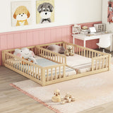 Double Floor Bed With Fence, Guardrails, Without Door