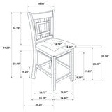 Lattice Back Counter Height Stools (Set of 2)