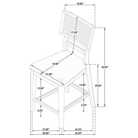 Kimpton - Counter Side Chair (Set of 2) - Beige